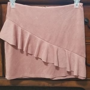 She + Sky suede skirt